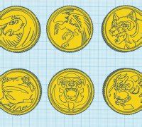 ranger power coin 3d models 